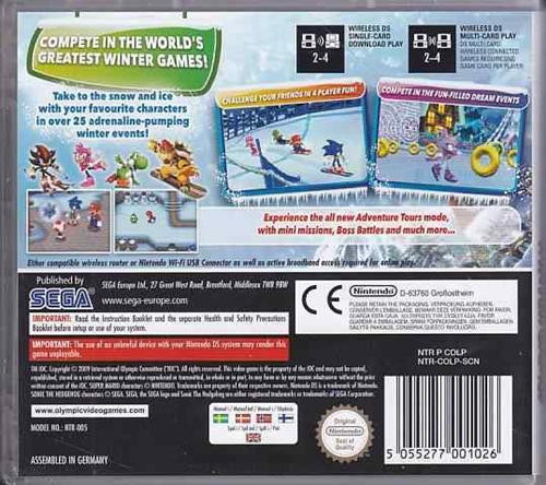 Mario and Sonic at the Olympic Winter Games - Nintendo DS (A Grade) (Genbrug)